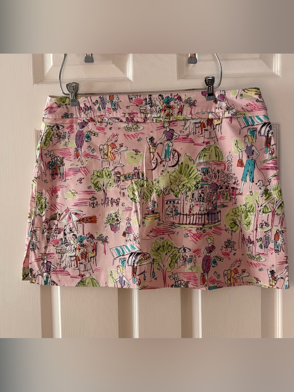 Dressbarn Women's Pink Printed A-Line Skort